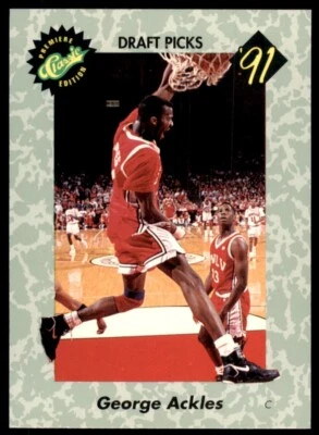 1990-91 Classic Draft Picks George Ackles Basketball Card #19 - Image 1 of 2
