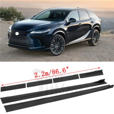 For Lexus RX350 RX350L 86.6” Black Side Skirts Rocker Panel Splitter Lip Pair - Image 1 of 4