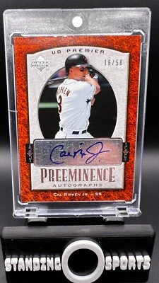 Upper Deck Premier Preeminence 2007 automático Cal Ripken naranja/50 (AU) Foto 1 de 3