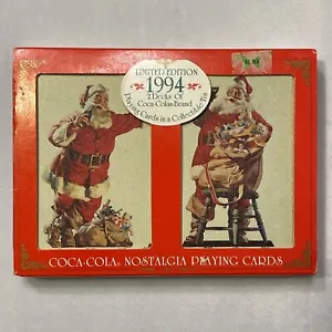 Juego de cartas de coleccionista de Coca-Cola 1994 selladas lata Coca Cola Santa Holiday - Imagen 1 de 9