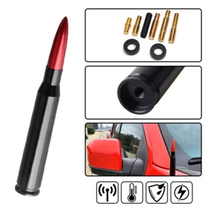 50 Cal Red Bullet Antenna Mast Power Short FM/AM For Toyota Tacoma 1995-2015 - Picture 1 of 12