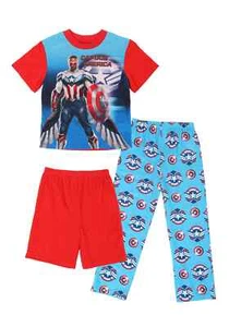 Boys New Captain America 3 Pc Sleep Set - Picture 1 of 1