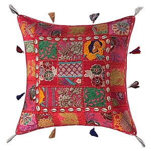 Patchwork Cushion Cover Cowrie Shell Boho Bohemian Pillow Cases For Home Decor