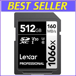 High-Speed 512GB SDXC Card - Class 10 & U3 for Reliable 4K Camera Performance - Photo 1 sur 10