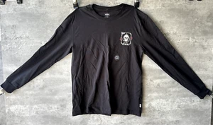 SOLD OUT NWT Vans Ace Off Skulls Playing Card Black Longsleeve Shirt Size XS - Picture 1 of 6