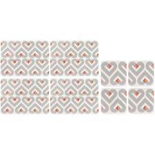 Beau Et Elliot Vibrations Set de Table sous-Verre Craie Tapis Rétro Stylé Maison