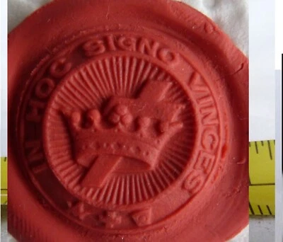 Templer Ritter  Petschaft   Wachssiegel  BRONZE? Messing ? - Bild 1 von 4