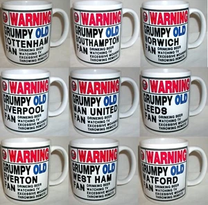 Warning Grumpy Old Football Fan Mug (All Teams Available) Father Boyfriend Gift - Picture 1 of 1