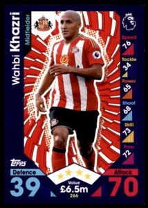 Match Attax 2016-2017 Wahbi Khazri Sunderland Base card No. 266 - Picture 1 of 2
