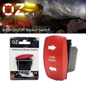 Turn Signal On/Off/On Red Rocker Switch 4-Pin for UTV Polaris RZR Can-Am X3 YXZ - Picture 1 of 5
