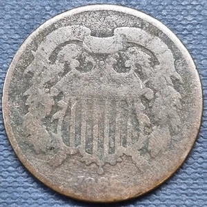 1865 Two Cent Piece 2c Better Grade #66122 - Picture 1 of 2