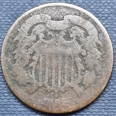 1865 Two Cent Piece 2c Better Grade #66122 - Image 1 of 2