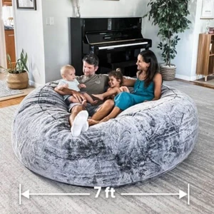 GIANT 7ft/210cm Bean Bag - Solid Colour Sofa No Beans No Liner Living Room Bed - Picture 1 of 10