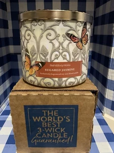 Bath & Body Works Sugared Jasmine  3-wick Candle 14.5 oz - Picture 1 of 5