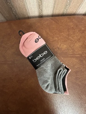 bebe - 6 pares de calcetines negros y rosas para mujer - calcetines tobilleros Foto 1 de 4