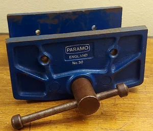 Vintage Paramo Holzbearbeitung Unter Schraubstock Nr. 30 Made in England 6" Backen - Bild 1 von 7