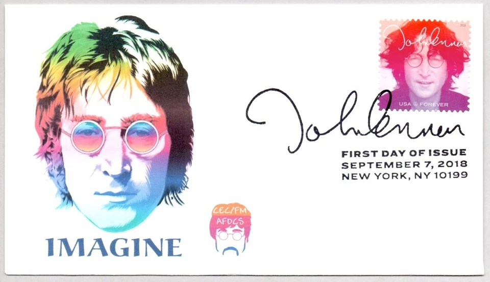 #5313 JOHN LENNON BEATLES MUSIC ICON STAMP FIRST DAY OF ISSUE FDC - Image 1 of 1