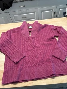 St John Bay Pullover rosa 1/4 Reißverschluss PM - Bild 1 von 4