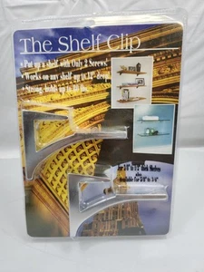 The Shelf Clip for 3/8"-1/2" thick mounts shelf 12" Chrome w/screws - Picture 1 of 5