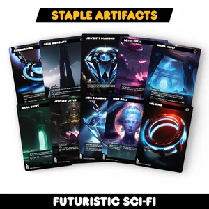 Sci-Fi Artifact Staples Proxy Set – Sci-Fi Design w/ LED, Mox Diamond - Picture 1 of 10