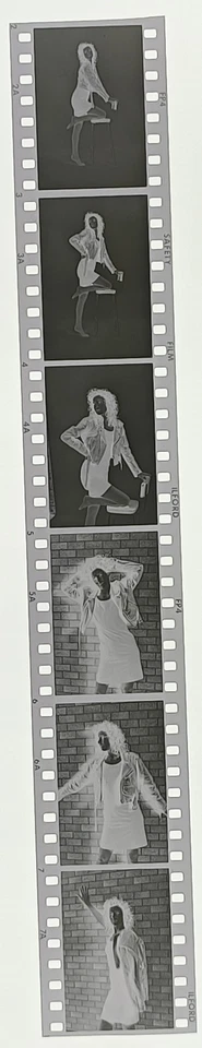 6 negatives pretty young woman black 24x35mm by professional photographer abx-hk22-5 - Image 1 of 1