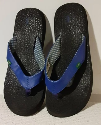 Chanclas Sanuk para mujer talla 8 de cuero azul Foto 1 de 3