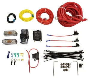 airslamit Dual Air Compressor Wire Kit Air Ride Suspension Install Kit Fits Many - Picture 1 of 24
