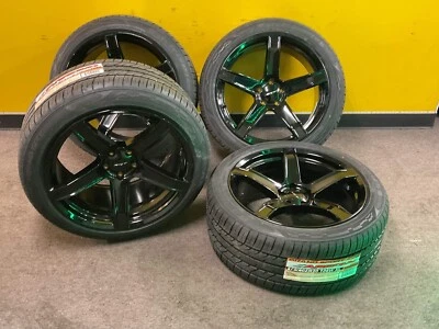 20 x9.5  11 black Dodge Charger Hellcat  wheels and tires 2604 Style 2454520 AS - Image 1 of 4