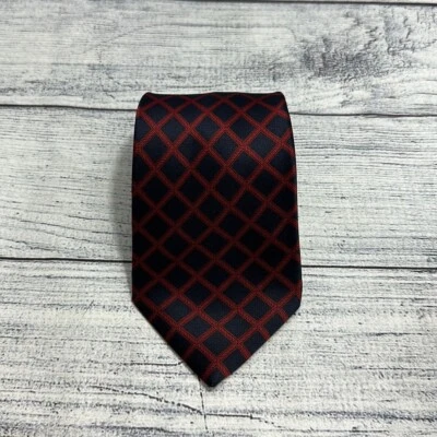 Corbata Lanvin Paris Diseñador de Lujo Patrón Geométrico Hecha en Francia 100% Seda Foto 1 de 4