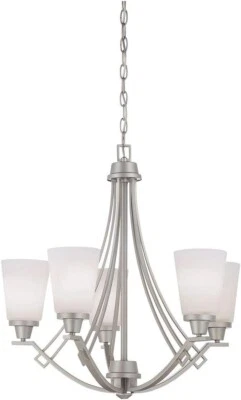 TK0011117 Wright 5-Light Chandelier in Matte Nickel - Image 1 of 2