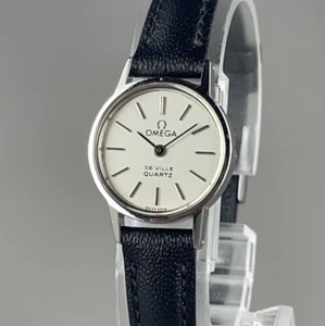 OMEGA De Ville Ladies Vintage Watch Silver 591.0017 New battery New Leather Band - Picture 1 of 24