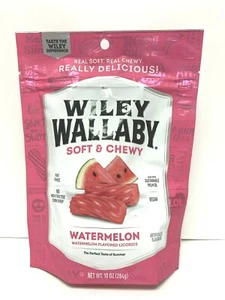 Wiley Wallaby Watermelon Licorice - Soft & Chewy - Vegan - Fat Free - 10oz Bag - Picture 1 of 4