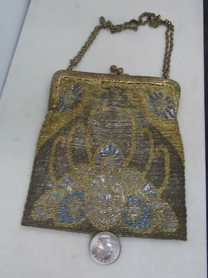 ANTIGUO MONEDERO VICTORIANO CON CUENTAS DE ACERO COMO ESTÁ 195 GRAMOS HECHO EN FRANCIA Foto 1 de 4