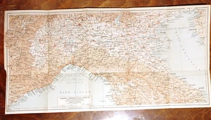 stampa antica MAPPA piemonte lombardia liguria emilia veneto trieste istria 1916 - Foto 1 di 3