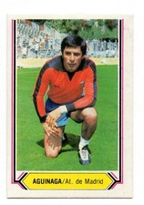 AQUINAGA - MADRID ATHLETIC 1980-81 CHROME ESTE PANINI LEAGUE 80/81