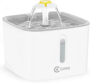 Fuente de agua para gatos Ciays - Fuente de agua automática para mascotas 84 oz/2,5 L con 3 filtros gris - Imagen 1 de 1
