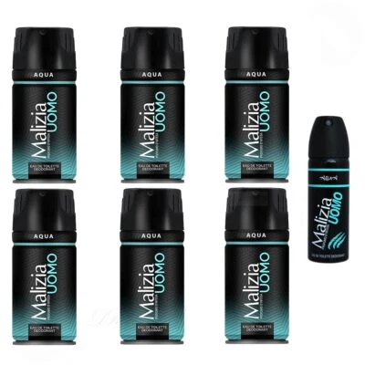 MALIZIA UOMO AQUA deo 6x 150ml + travel 50ml