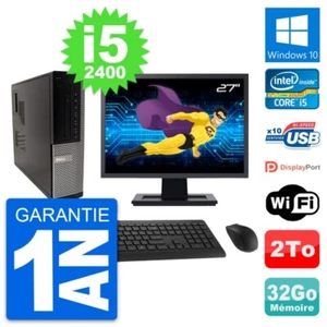 PC DELL 990 Dt Bildschirm 27 " Intel i5-2400 RAM 32Go Festplatte 2To Windows 10 - Bild 1 von 8