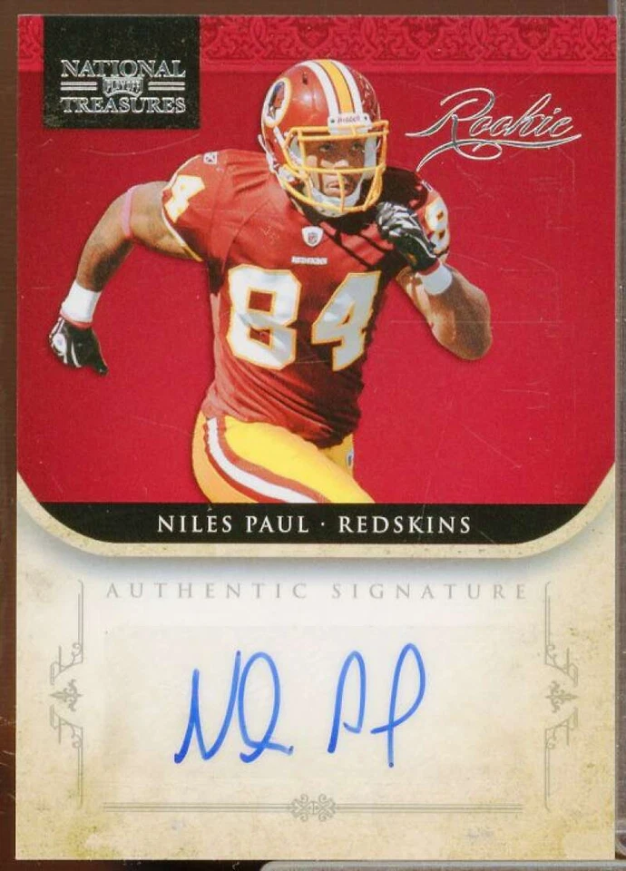 Niles Paul AU Rookie Card 2011 Playoff National Treasures #268  - Image 1 of 2