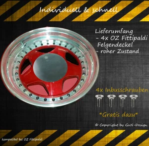 OZ Fittipaldi Felgendeckel passt bei Fittipaldi Felgen 4xNabendeckel flach clean - Bild 1 von 2