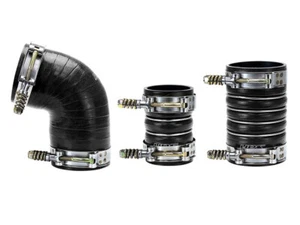 HPS Intercooler Hose Boots Kit for GMC 06-10 Sierra 2500 6.6L Diesel BLACK 07 08 - Foto 1 di 1