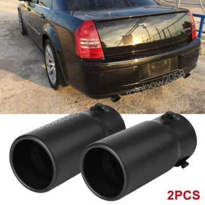 2X Stainless Steel Chrome Rear Exhaust Pipe Tail Muffler Tip For Chrysler 300c Foto 1 de 4
