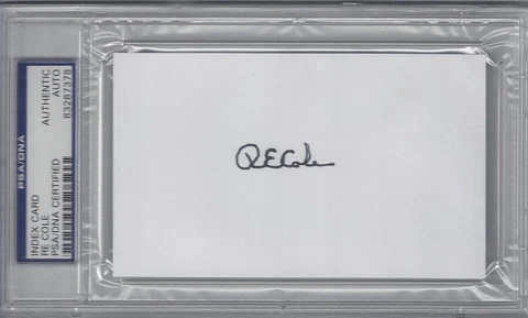 RICHARD E. COLE SIGNED INDEX CARD PSA DNA 83287378 (D) WWII DOOLITTLE RAIDER Cover
