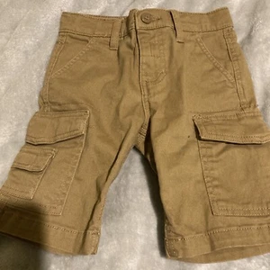 Lee DUNGAREES BOY’s Belted Cargo Shorts size Sz 4 Khaki Tan Bermuda - Picture 1 of 7