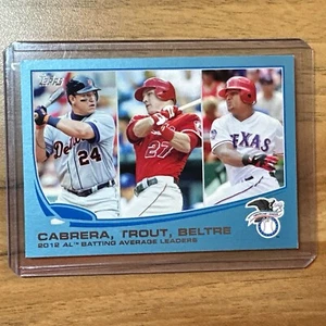 2013 Topps Blue Mike Trout Miguel Cabrera Adrian Beltre #294 - Picture 1 of 2