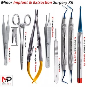 Implant Surgery & Atraumatic Extraction Kit – PDL Elevators & Surgical Forceps - Picture 1 of 21