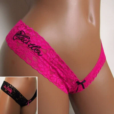 Sexy Frauen In Spitze G-String Dessous Mini-Abschnitte Unterwäsche Slips ▽ - Bild 1 von 4