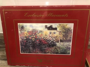 Readers Digest Table Mats Claude Monet Design X 5, “Artists Garden At Argenteuil - Picture 1 of 11