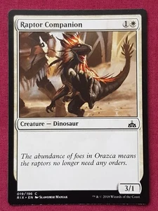 Magic The Gathering RIVALS OF IXALAN RAPTOR COMPANION white card MTG - Imagen 1 de 2