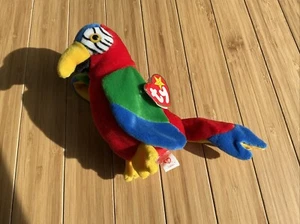 Beanie Babies Buddies Jabber Large Parrot Plush Ty 1999 with Tags Retired Bird - Picture 1 of 17